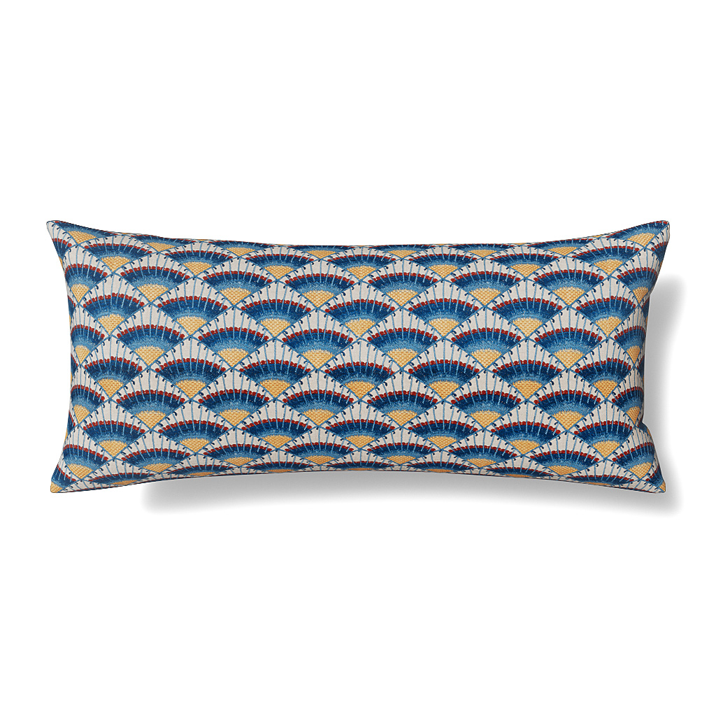 Ann Gish Blues 36x16 Maiolica Pillow