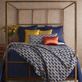 Ann Gish Navy King Linea Coverlet Set