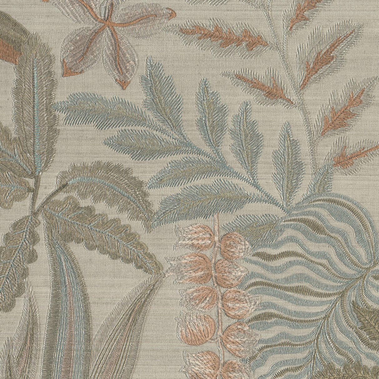 JF Fabrics 10012 Peach/Orange/Taupe (21) Wallpaper