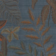 JF Fabrics 10014 Blue/Orange (68) Wallpaper