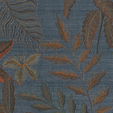 JF Fabrics 10014 Blue/Orange (68) Wallpaper