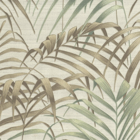 JF Fabrics 10015 Green/Brown/White (94) Wallpaper