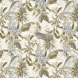 JF Fabrics 8229 Blue/Brown/White/Grey (73) Wallpaper