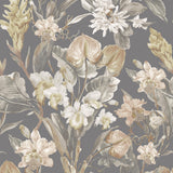 JF Fabrics 8202 Black/White/Bronze (42) Wallpaper