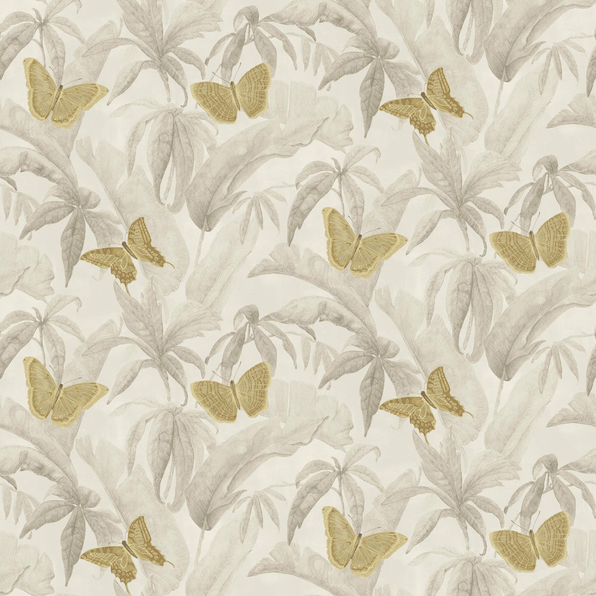 JF Fabrics 8236 Yellow/Grey/White (65) Wallpaper