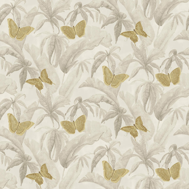 JF Fabrics 8236 Yellow/Grey/White (69) Wallpaper