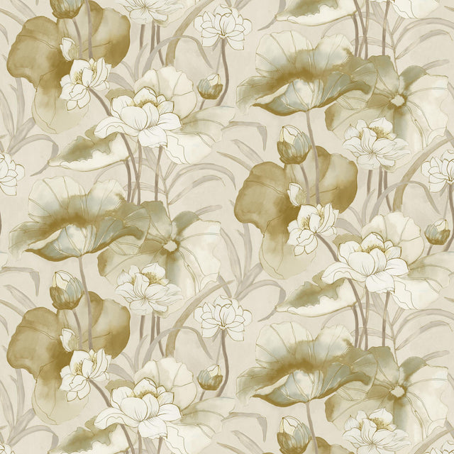 JF Fabrics 8237 Yellow/Beige (73) Wallpaper