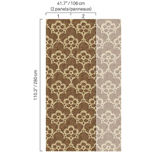 JF Fabrics 8249 Brown/Orange/Rust (29) Mural