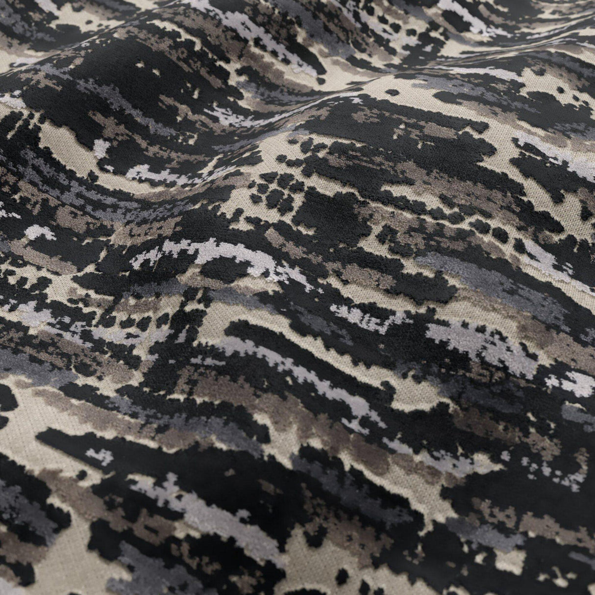 JF Fabrics CLUB Black/Steel Blue/Silver/Taupe/Grey/Beige (97) Upholstery Fabric