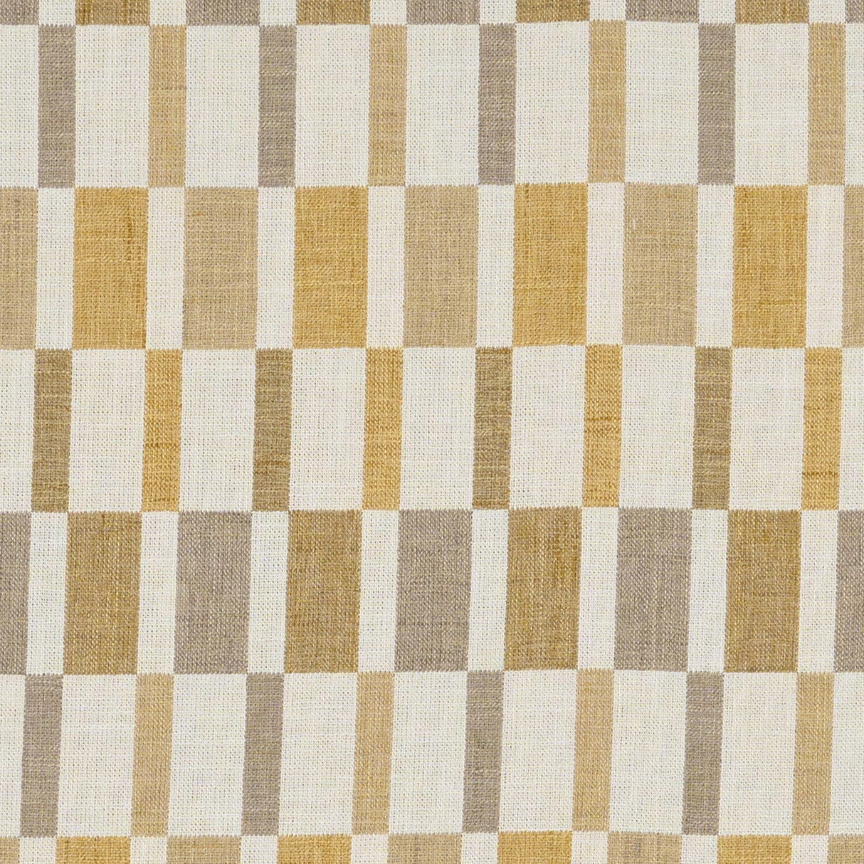 JF Fabrics CORALINE Yellow/Brown/Cream (19) Fabric