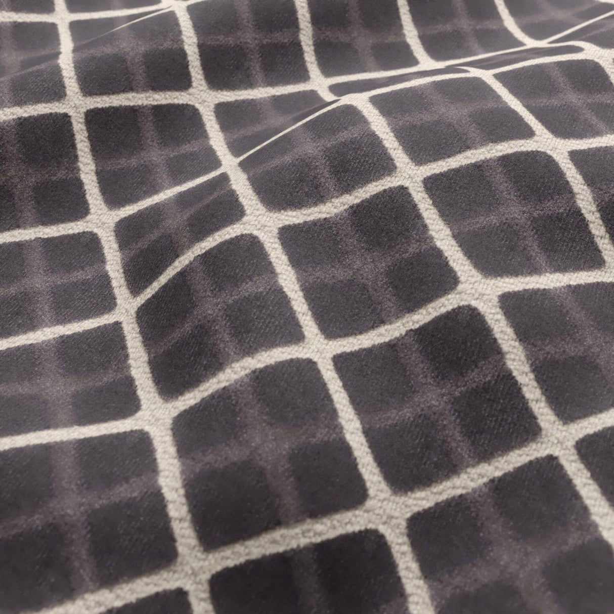 JF Fabrics DIAMOND Dark Grey/Cream (94) Upholstery Fabric