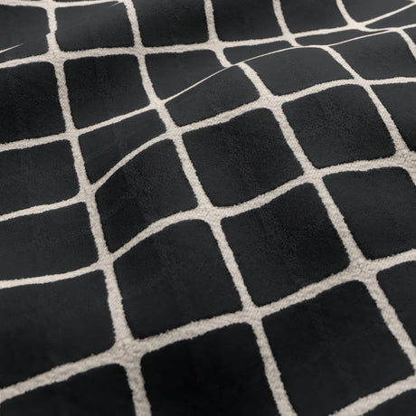 JF Fabrics DIAMOND Black/Cream (98) Upholstery Fabric