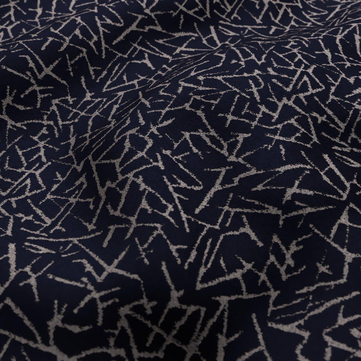 JF Fabrics KING Navy Blue/Silver (69) Upholstery Fabric