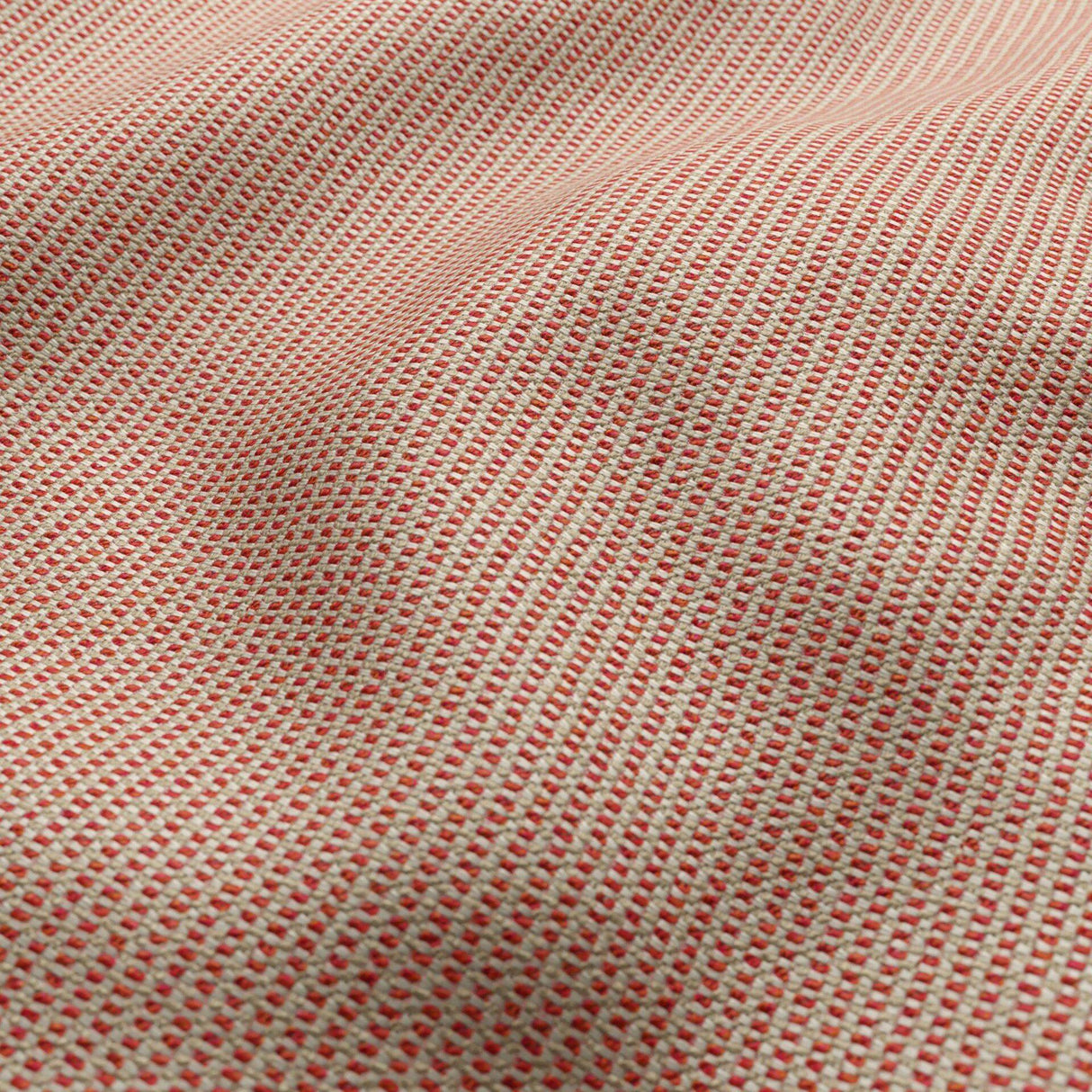 JF Fabrics MARTINIQUE Red/Cream (46) Upholstery Fabric