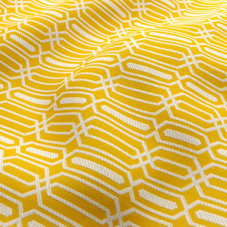 JF Fabrics REEF Yellow/White/Gold (14) Upholstery Fabric
