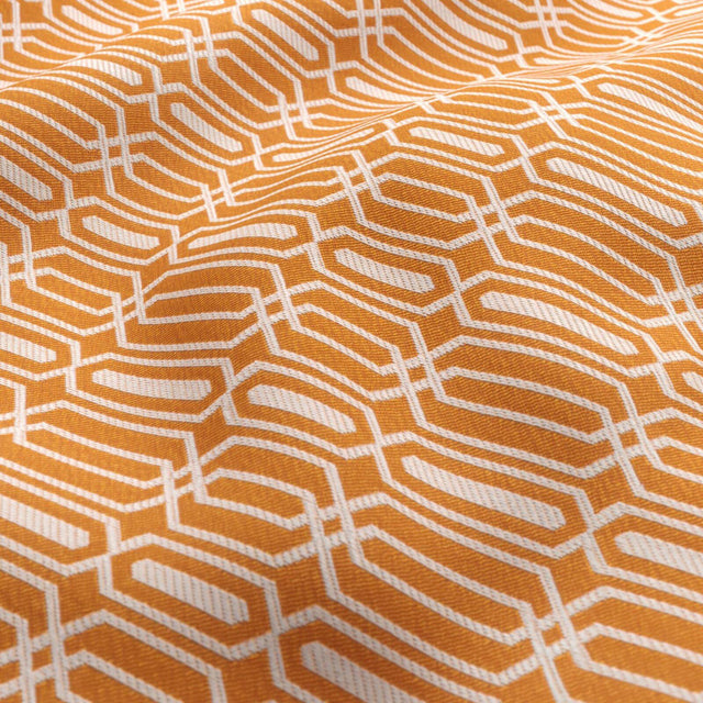 JF Fabrics REEF Orange/White (27) Upholstery Fabric