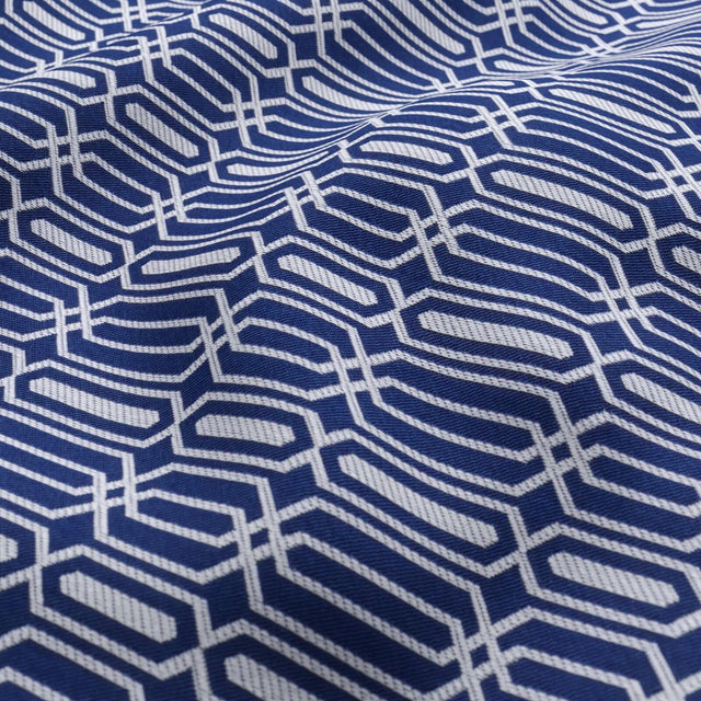 JF Fabrics REEF Navy/White (69) Upholstery Fabric