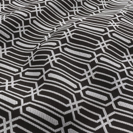 JF Fabrics REEF Black/White (99) Upholstery Fabric