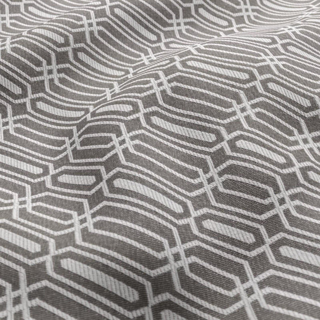 JF Fabrics REEF Slate Grey/White/Beige (97) Upholstery Fabric