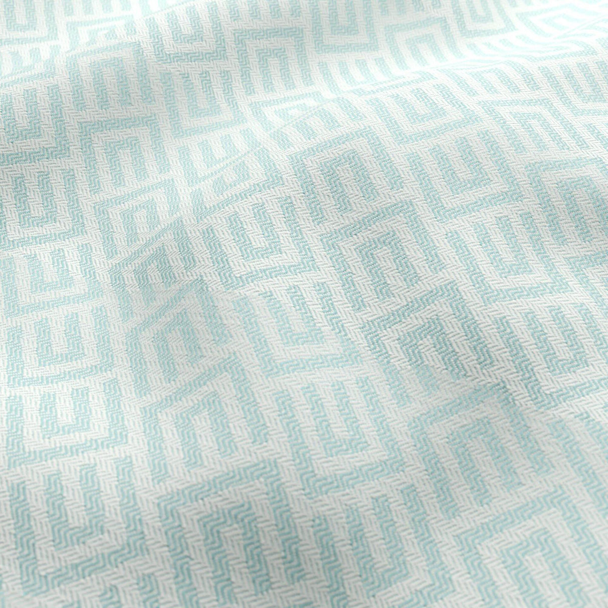 JF Fabrics SANDCASTLE Aqua/Blue/White (61) Upholstery Fabric
