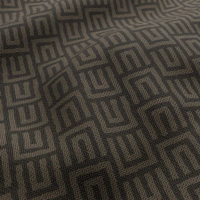 JF Fabrics SANDCASTLE Black/Brown (98) Upholstery Fabric