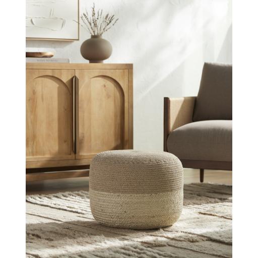 Surya Barkley BLPF-001 14"H x 18"W x 18"D Pouf