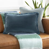 Surya Washed Cotton Velvet WCV-007 14"H x 22"W Pillow Cover
