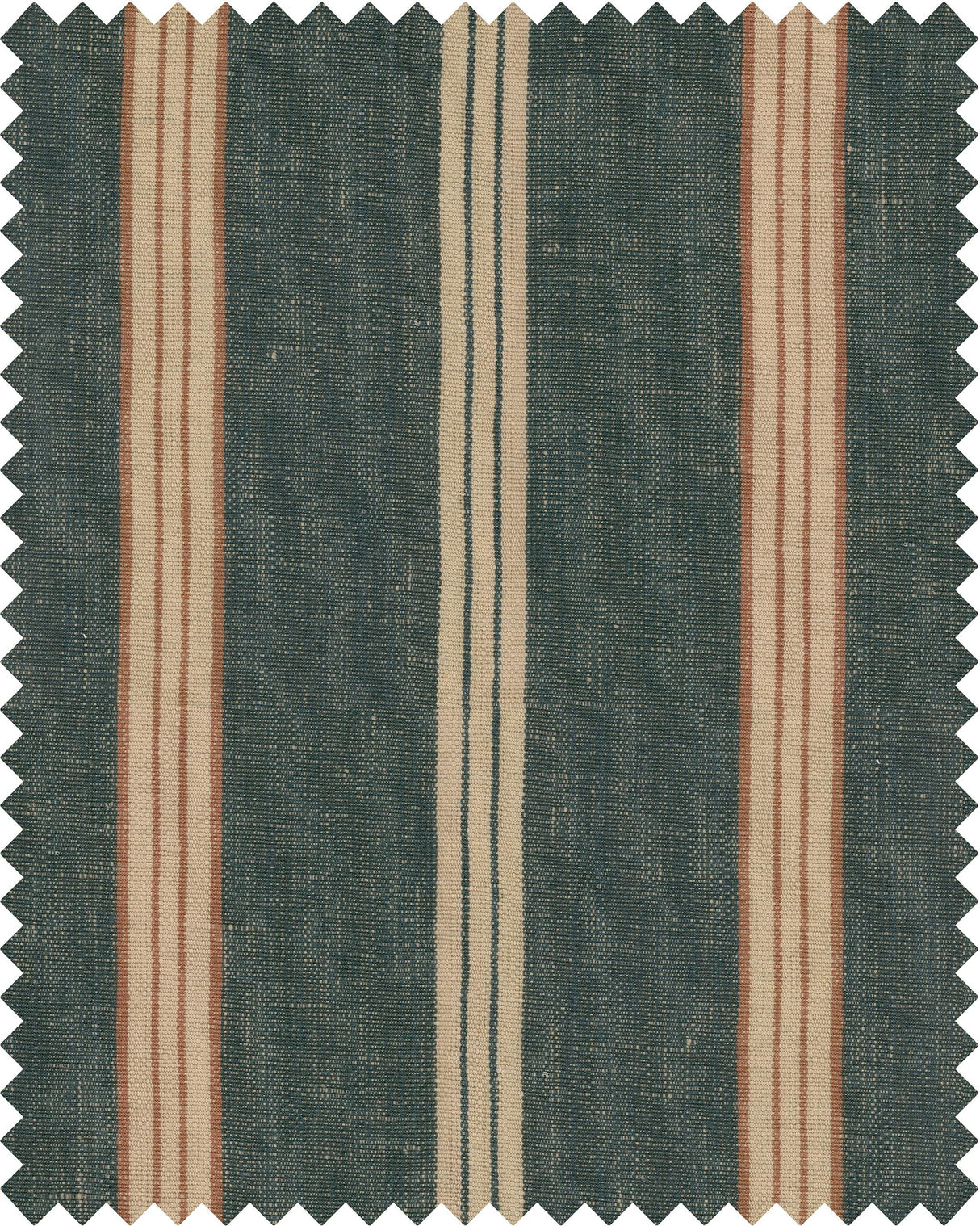 MindTheGap OREGON STRIPES Washed Blue Linen Natural linen Fabric