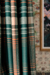 MindTheGap MONTEREY PLAID Green Woven Fabric Natural Fabric Fabric
