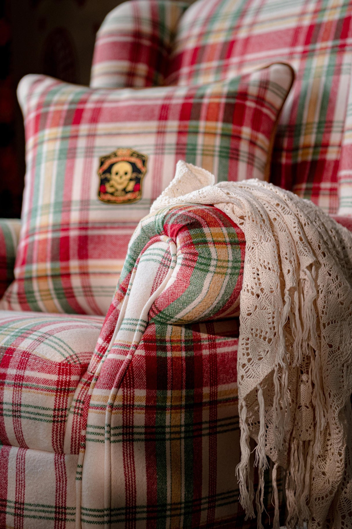 MindTheGap SULLIVAN PLAID Woven Fabric Natural Fabric Fabric