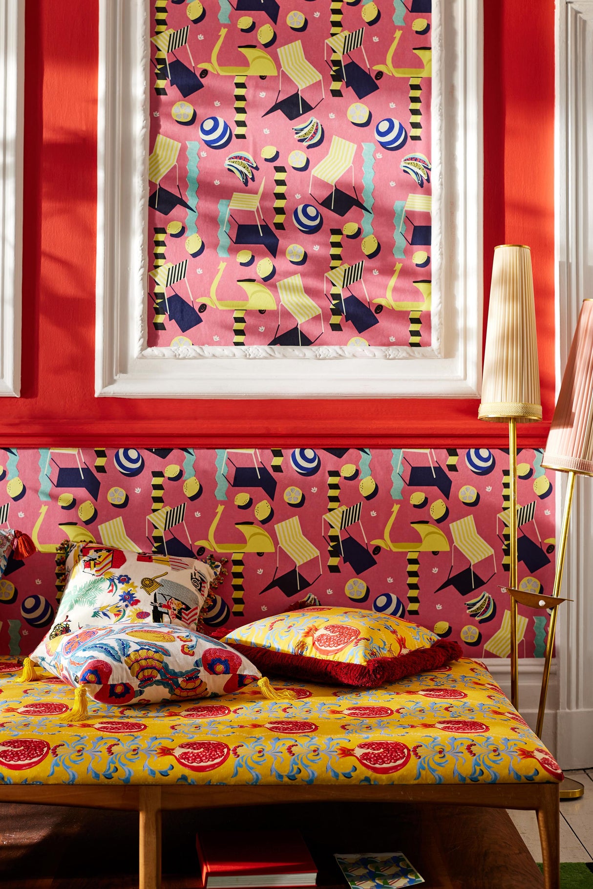 MindTheGap MELAGRANATA Limone Natural Fabric Fabric