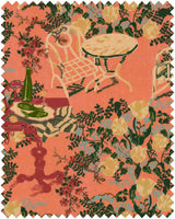 MindTheGap LA BRASSERIA Salmon Velvet Fabric