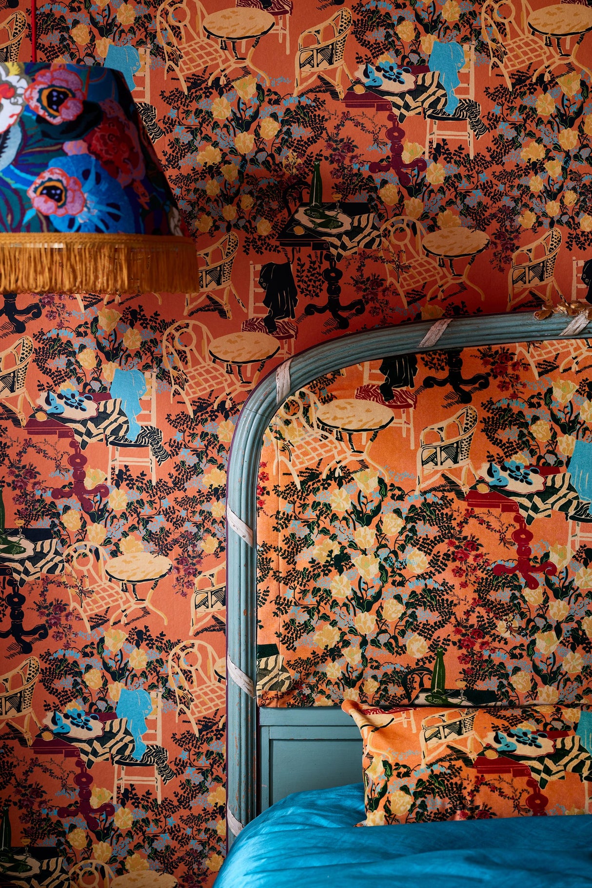 MindTheGap LA BRASSERIA Salmon Velvet Fabric