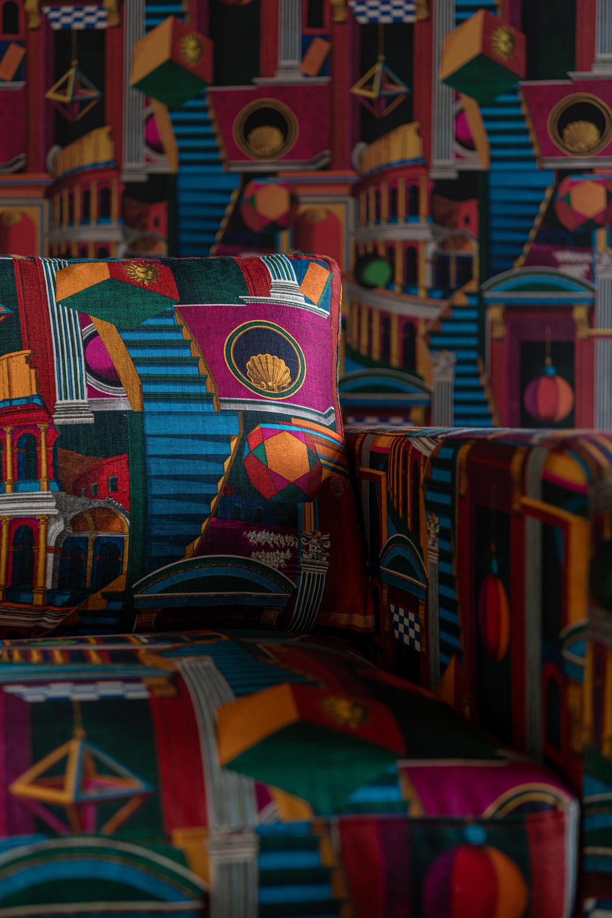 MindTheGap PIAZZA DEGLI ARLECCHINI Natural linen Fabric