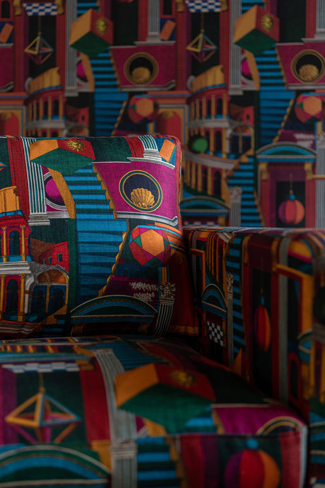 MindTheGap PIAZZA DEGLI ARLECCHINI Natural linen Fabric