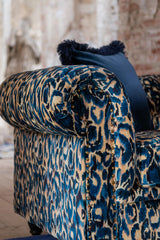 MindTheGap BLU SELVAGGIO Velvet Fabric