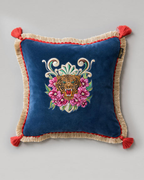 MindTheGap ROARRR Embroidered Velvet Cushion Cushions Pillow