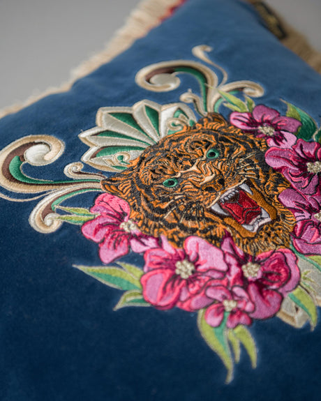 MindTheGap ROARRR Embroidered Velvet Cushion Cushions Pillow