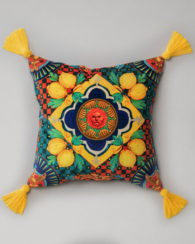 MindTheGap AMALFI Blue Velvet Cushion Cushions Pillow