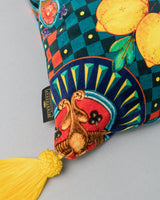 MindTheGap AMALFI Blue Velvet Cushion Cushions Pillow