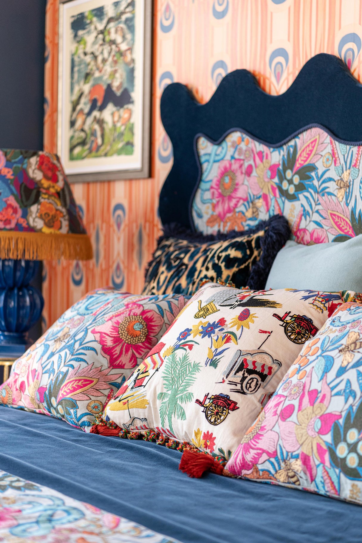 MindTheGap CARRETO DEL CIBO Embroidered Cushion Cushions Pillow