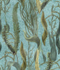 MindTheGap AQUATIC PLANTS Aquamarine THE WETLANDS A story of Danube's Delta Wallpaper