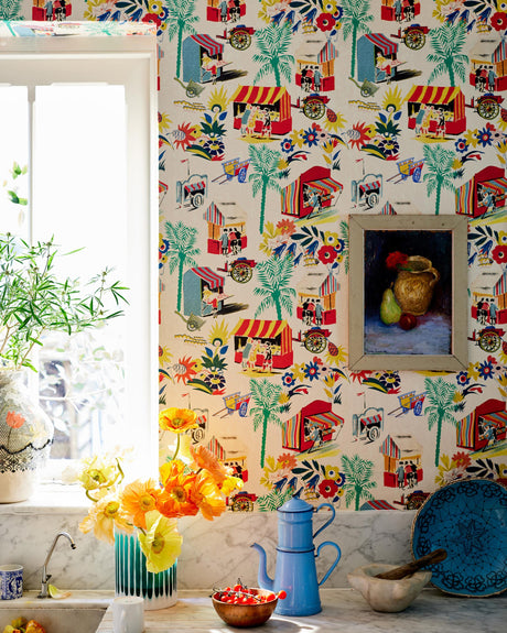 MindTheGap CARRETTO DEL CIBO Taupe LA DOLCE VITA Wallpaper