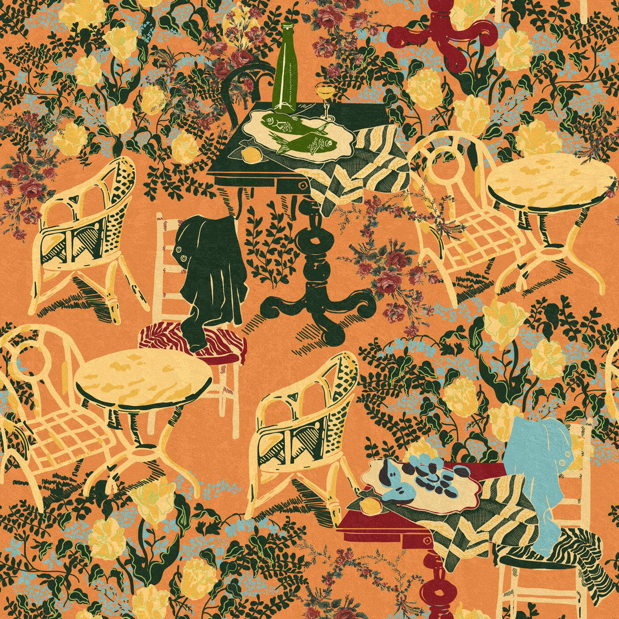 MindTheGap LA BRASSERIA Salmon LA DOLCE VITA Wallpaper
