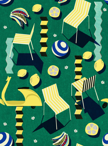 MindTheGap MOTO BELLO Green LA DOLCE VITA Wallpaper