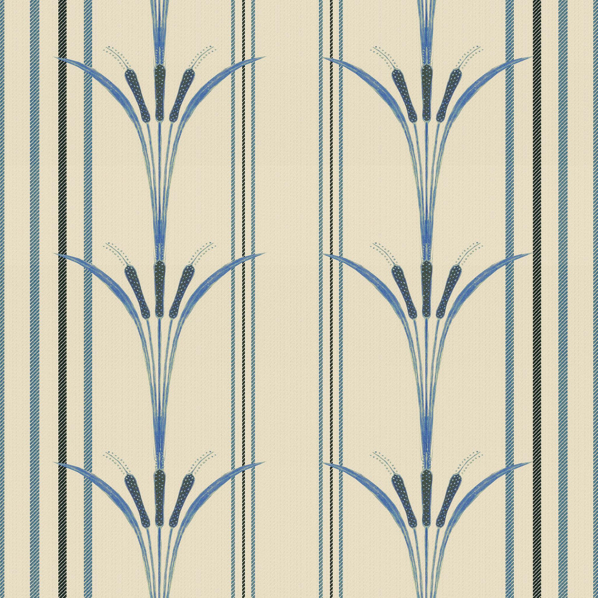 MindTheGap DANUBE STRIPE Blue THE WETLANDS A story of Danube's Delta Wallpaper