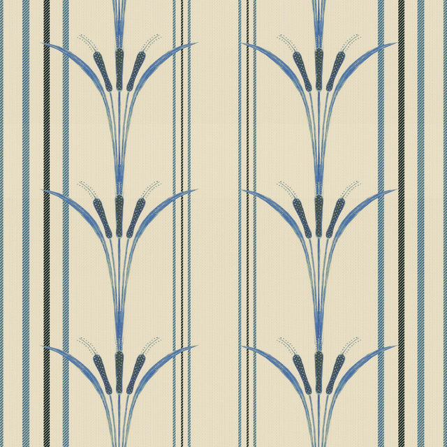 MindTheGap DANUBE STRIPE Blue THE WETLANDS A story of Danube's Delta Wallpaper