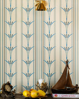 MindTheGap DANUBE STRIPE Blue THE WETLANDS A story of Danube's Delta Wallpaper