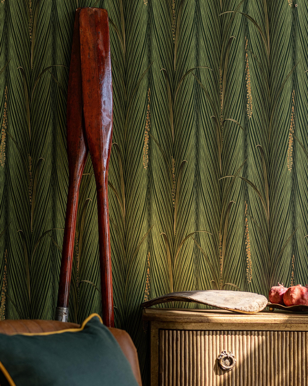 MindTheGap DANUBE FOLIAGE Peridot THE WETLANDS A story of Danube's Delta Wallpaper