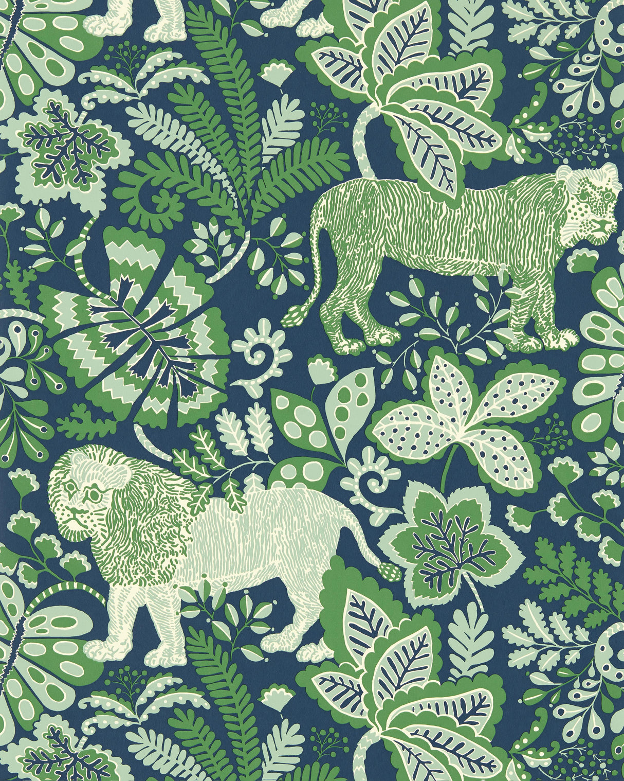 Scion RUMBLE IN THE JUNGLE WP MIDNIGHT/MINT Wallpaper